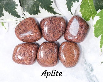 Aplite Crystal - Tumbled Stone Polished Gemstone / Odenwald Germany Friendship Trust Clarity Smooth Pebble Round Pebble Rock Aplitic Granite