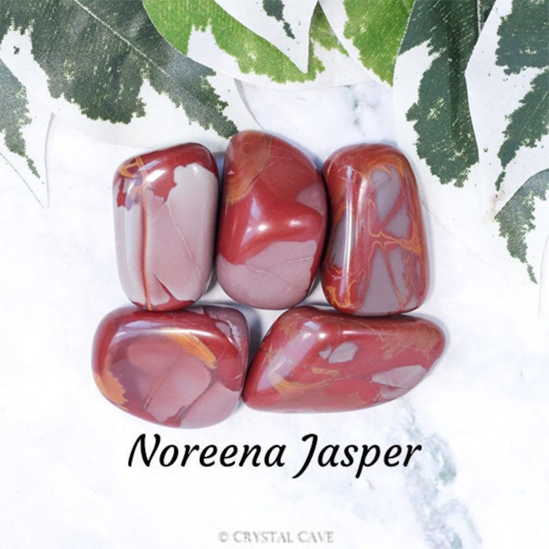 Noreena Jasper Crystal Tumbled Stone Polished Gemstone Liberation •  Manifestation • Ambition Smooth Pebble Round Pebble Australia