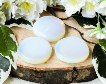 Opalit Ficksten - Palmsten - Hänge / Cabochon Handsten Polerad Natursten Ädelsten Trumlad Platt Skiva Tunn