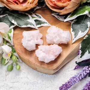 Raw Pink Halite Crystal / Rough Natural Stone Lump / Crystal Decoration Interior Sculpture / Mini Chunk Nugget Gemstone Geode Druzy Cluster