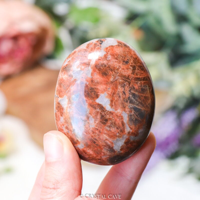 Imperial Red Granite Jumbo Hand Stone Palm Stone XL Tumble Large