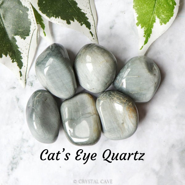 Cat's Eye Quartz Chrysoberyl Crystal Tumbled Stone Etsy