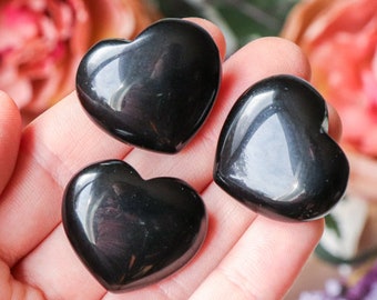 Black Obsidian Heart Crystal Polished Cut Stone Gemstone / Protection Stability / Mothers Day Valentines Day Gift Gift for Her Mom Engraved