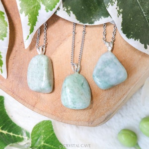 Jadeite Pendant Necklace Sterling Silver Jade 925 Stamped Eye Ring Raw Stone Crystal Jewelry Gemstone Gift for Her Him Women Men Cord Chain