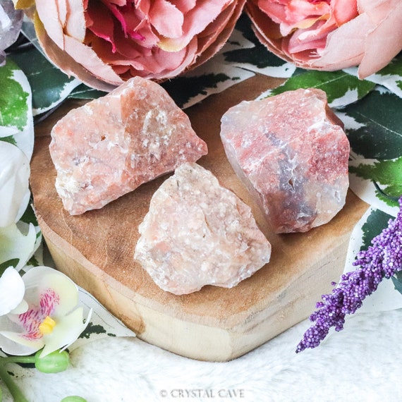 Raw Pink Chalcedony Chunk Rough Natural Stone Lump Crystal Decoration Interior Sculpture Mini Cluster Nugget Gemstone Geode Druzy Etsy
