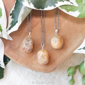 Crazy Lace Agate Silver Pendant - Sterling Silver 925 Necklace Ring Stone Crystal Jewelry Genuine Natural Gemstone Gift Her Him Women Men