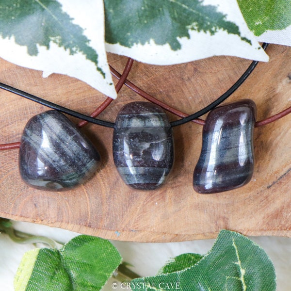 Ancestralite Polished Necklace Pendant - Drilled Stone Jewelry Bead Buy Smooth Pierced Crystal Gemstone Reinforcement Grounding Past Lives