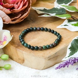 Heliotrope Bracelet / Round Beads 6mm High Grade Quality Genuine Natural Gemstone Stone Beaded Jewelry Men Women Crystal Bead Gem Rock