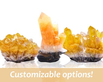 Citrine Crystal Soap / November Birthstone / Decoration Gemstone / Vegan Cruelty Free / Custom Soap / Raw Citrine Cluster / Interior Decor