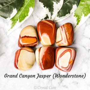 Wonderstone Grand Canyon Jasper Crystal - Tumbled Stone Polished Gemstone / Spirituality Concentration Determination / Mineral USA America