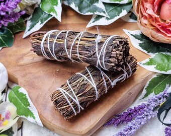 Incienso de hierbas para limpieza del hogar, 10 cm, para meditación, riqueza, felicidad, abundancia, hojas, limpieza energética, espiritual.