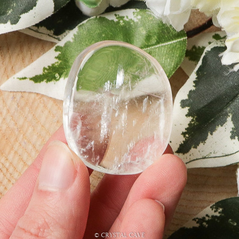 Optisk Kalcit Ficksten - Palmsten Överlägg Cabochon Handsten Polerad Natursten Ädelsten Gossten Skiva Platt Trumlad Sten bild 4