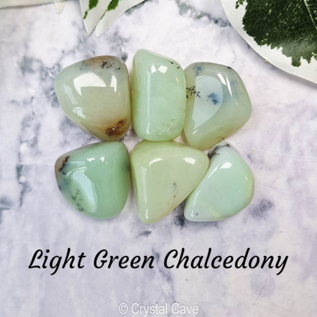 Buy Light Green Chalcedony Crystal Tumbled Stone Polished