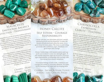 319 Digital Crystal Cards - Informative Cards About Gemstones - Mineral Pictures Powers, Meaning and Affirmation Spiritual Images Collecting