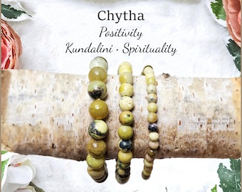 Chytha Bracelet 4/6/8/10/12mm Round Beads High Quality Genuine Natural Gemstone Stone Beaded Jewelry Men Women Crystal Bead Rock Serpentine