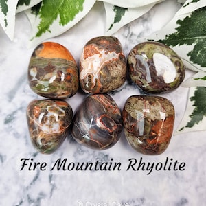 ファイアマウンテンライオライト宝石 - タンブルストーン タンブルストーン / 変容 • 成長 • 強さ / 石 研磨 鉱物 火山 火山性