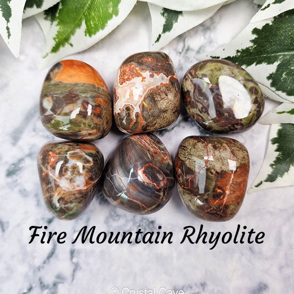 ファイアマウンテンライオライト宝石 - タンブルストーン タンブルストーン / 変容 • 成長 • 強さ / 石 研磨 鉱物 火山 火山性