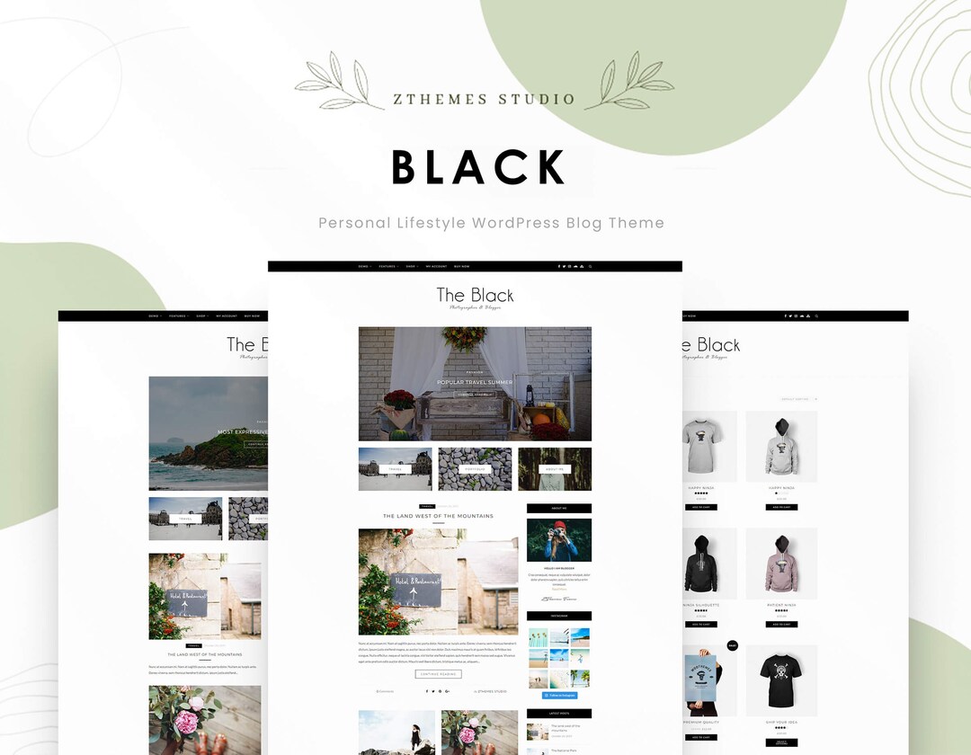 The Black - A Beatiful Blog Theme -wordpress Template- Feminine ...