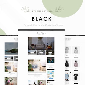 The Black - A Beatiful Blog Theme -Wordpress template- Feminine wordpress theme - Responsive WordPress Theme - Fashion template