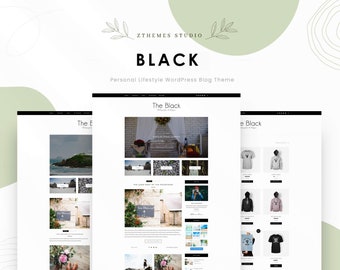 The Black - A Beatiful Blog Theme -Wordpress template- Feminine wordpress theme - Responsive WordPress Theme - Fashion template