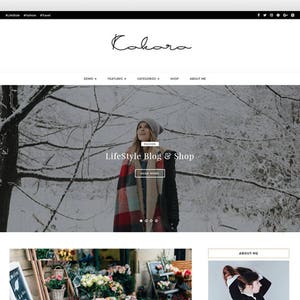 Kokoro A Beautiful Blog & Shop WordPress theme. Travel Lifestyle Photography Feminine Wordpress Theme Fashion WordPress Template imagem 2