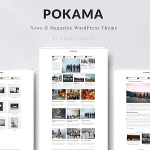 New & Magazine WordPress Theme -Wordpress template- Feminine wordpress theme - Responsive WordPress Theme - Fashion template - Pokama Theme