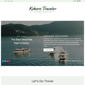 Kokoro A Beautiful Blog & Shop WordPress theme. Travel Lifestyle Photography Feminine Wordpress Theme Fashion WordPress Template imagem 6