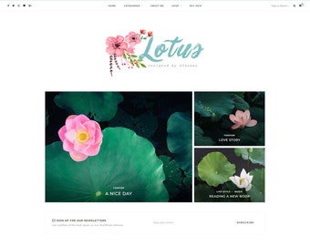 Lotus - Blog and Shop WordPress Theme - Responsive WordPress Blog Theme - WordPress Theme - Elegant, Simple, Clean WordPress Theme