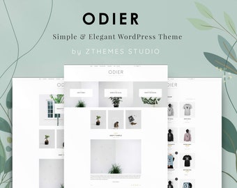 Odier - Blog en shop WordPress-thema - Responsive WordPress-blogthema - WordPress-thema - elegant, eenvoudig, schoon WordPress-thema