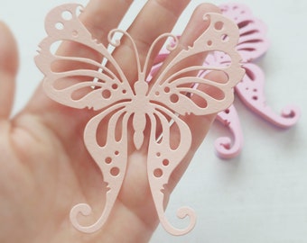 12x EXTRA LARGE BUTTERFLIES - paper butterfly - die cuts - baby shower - princess birthday party - wedding day - party decor - scrapbooking