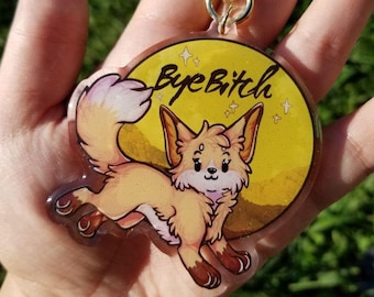 Portachiavi glitterato Bye Bitch