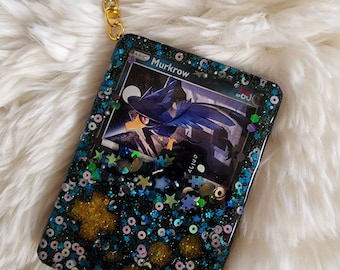 Portachiavi Pokemon Resin Shaker Charm Card Murkrow
