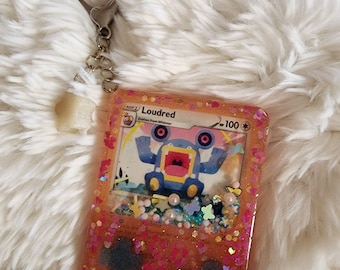 Portachiavi Pokemon Resin Shaker Charm Card Loudred