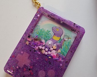 Portachiavi Pokemon Resin Shaker Charm Card Ekans
