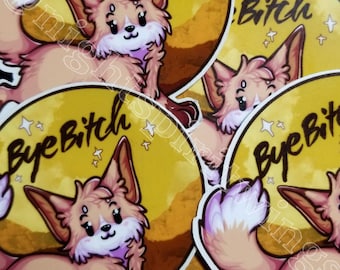 Adesivo in vinile adorabilmente scortese Fox