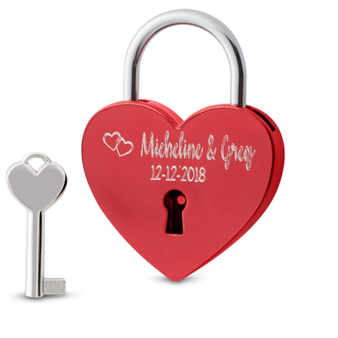 Engraved Lock // Love Padlock // Custom Lock // Heart Love Padlock