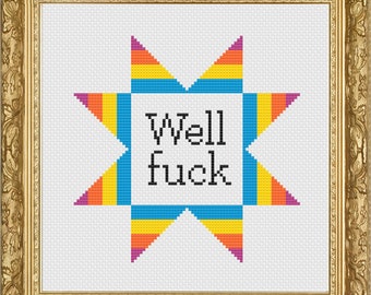 Well fuck--cross stitch pattern