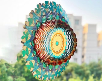 3D three-dimensional wind chimes, mandala wind chimes, sun catchers, sunflowers, wind spinners, outdoor, garden, balcony decoration