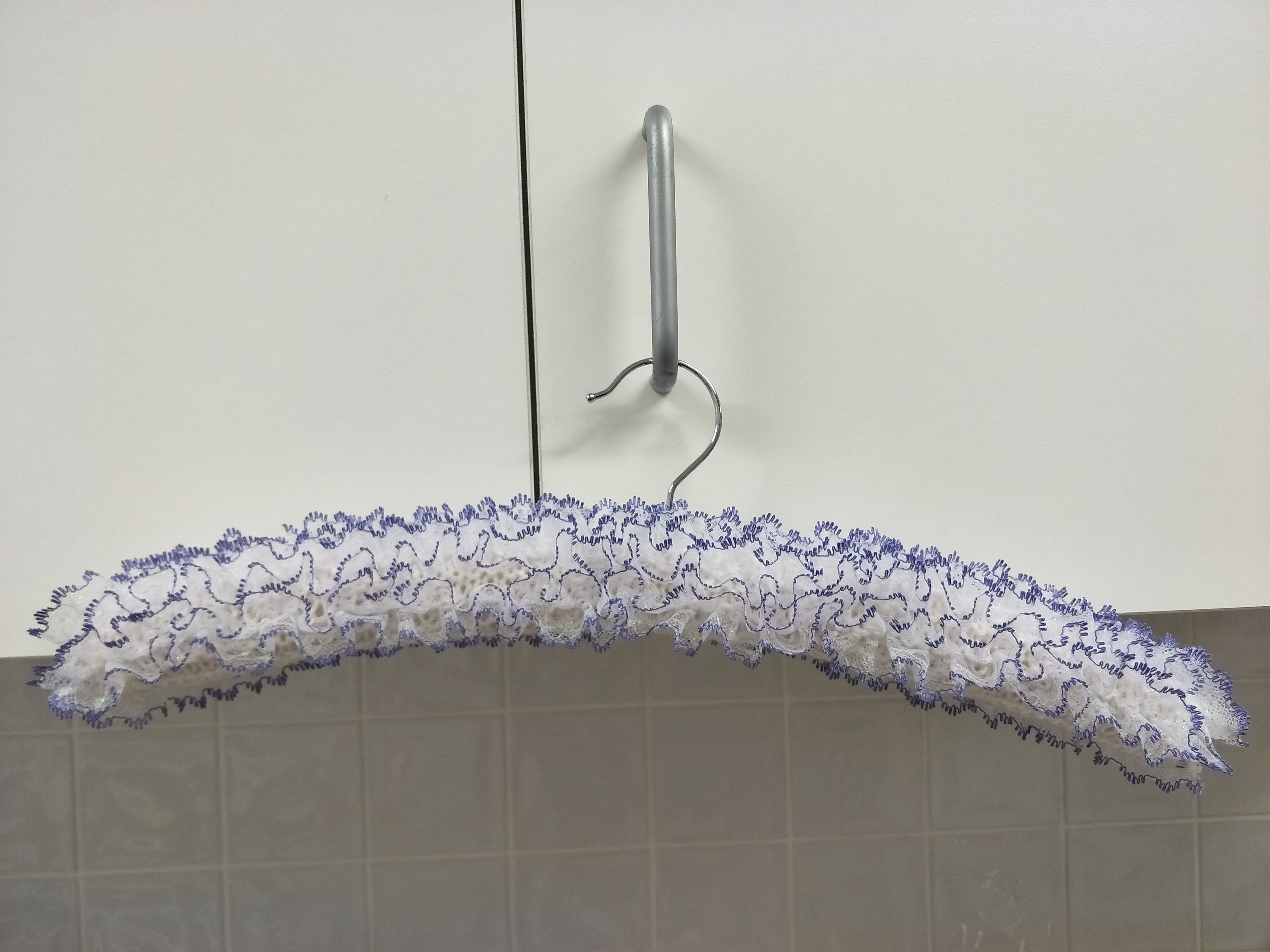 Handmade Knitted Lace Coat Hanger Etsy