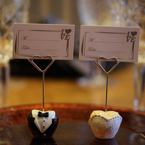 Heart Card Holders Table Card Holder Place Card Holders Etsy