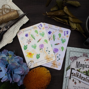 Hoja de pegatinas de plantas venenosas