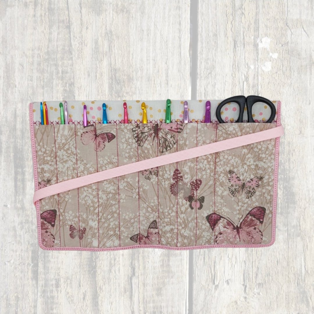 ITH Crochet Hook Roll Case, Machine Embroidery Pouch, Embroidery Machine in the Hoop Design