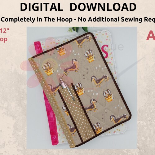 ITH A6 and A5 Set Notebook Cover Machine Embroidery File 8x12 Etsy