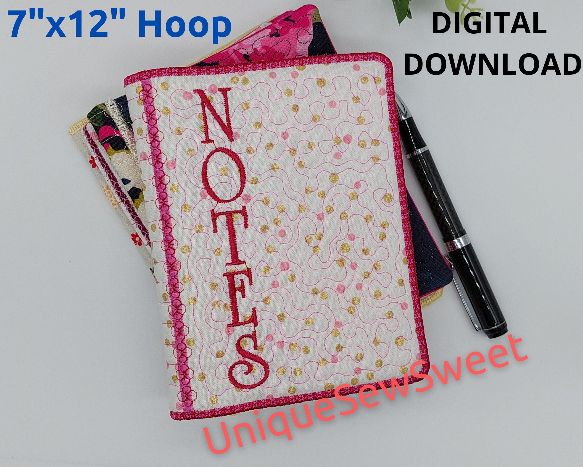 Notebook Cover A6 ITH Machine Embroidery Notebook Cover Etsy