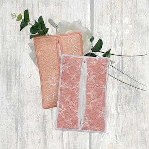 Bestickter Taschentücherhalter, ITH Designs Stickdatei für Stickmaschine, Stickdatei Taschentuchhalter für Maschinenstickerei zur Hochzeit