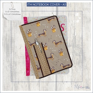 ITH A5 Notebook Hülle, Maschinenstickerei, 8x12, Stickmaschine Buch Cover, In The Hoop Designs A5 In The Hoop Notebook Cover Easy