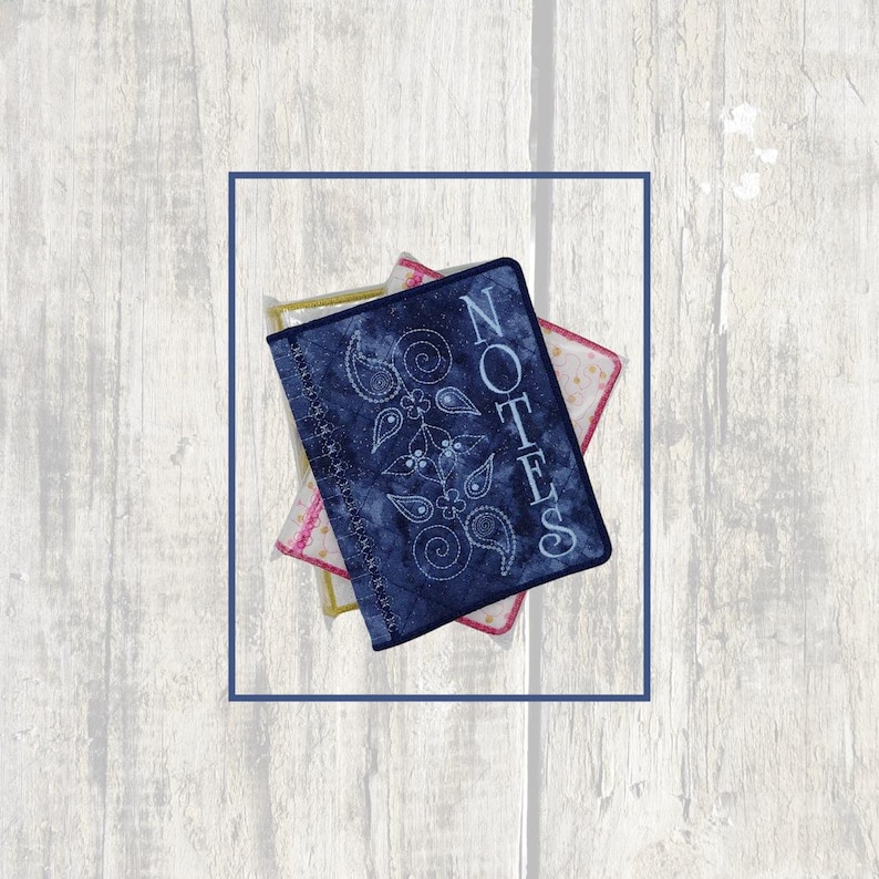 Notebook Cover A6 ITH, Machine Embroidery, Notebook Cover, Embroidery ...