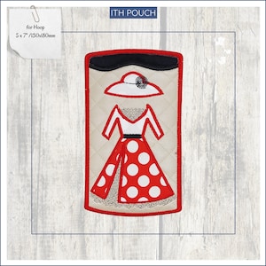 ITH Glasses Phone Case: Fully Lined Design, Machine Embroidery Pouch (5x7 Hoop) (Digital Download)