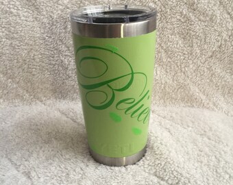 neon green yeti cup