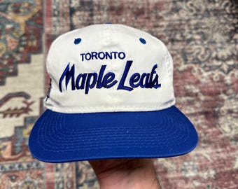 VINTAGE Sports Specialties Toronto Maple Leafs Script Snapback Hat 80s 90s  Sports
